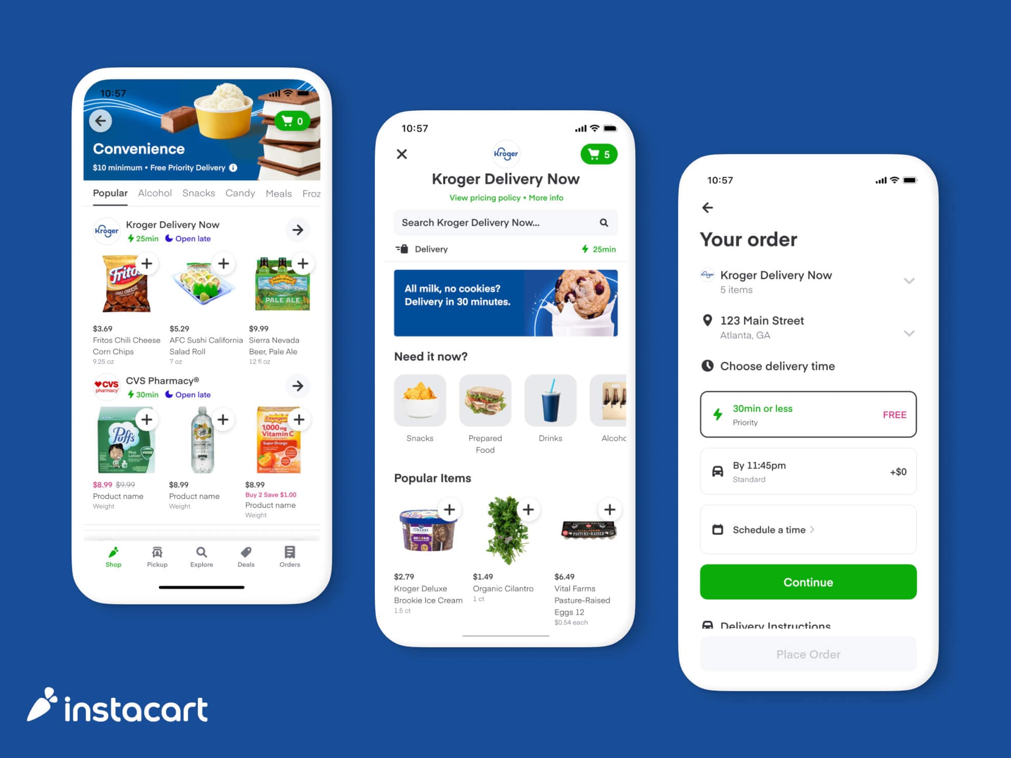 Kroger Delivery Now __ Instacart Convenience Hub