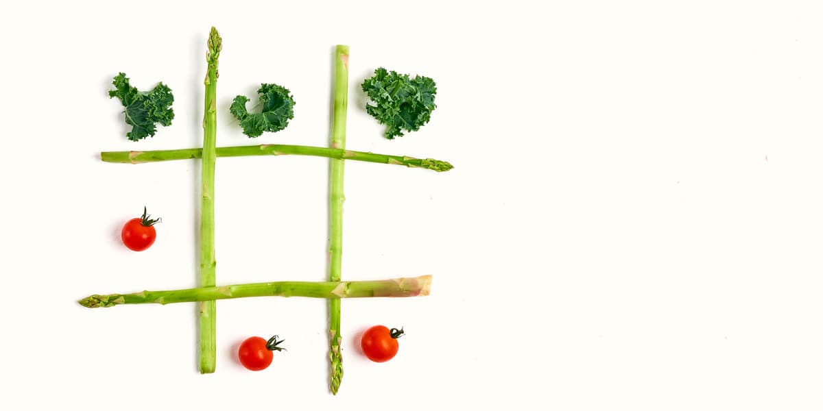 tic tac toe with food