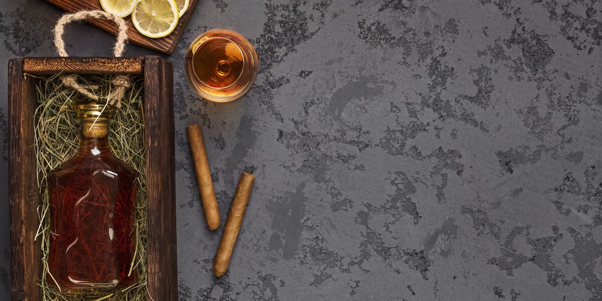 Bottle of aged whiskey