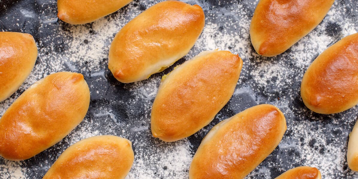 Homemade russian pirozhki