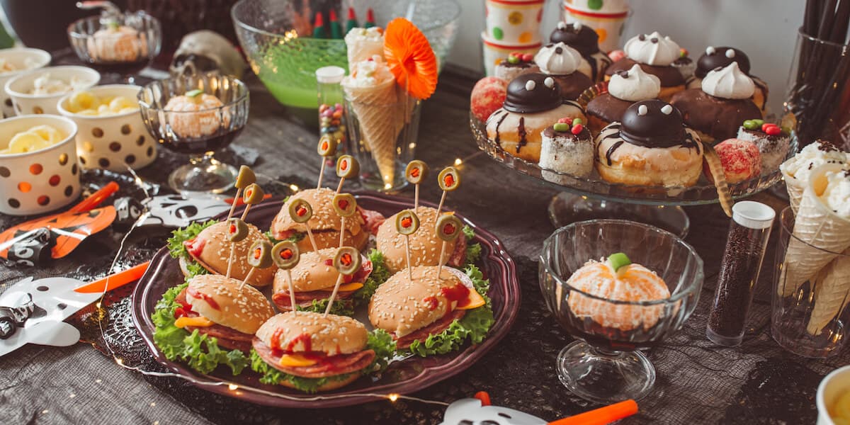 Halloween food table